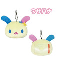 Sanrio 三麗鷗 花小兔 絨毛造型伸縮票卡零錢包 (烤焦花花系列)_1