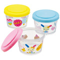 Sanrio 三麗鷗 花小兔 圓形保鮮盒3入組 240ml SIJ3 (粉黃藍款)_2