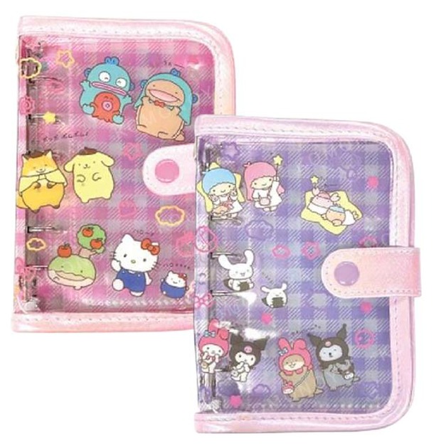 Sanrio 三麗鷗 x 什麼都是生物 PVC 6孔夾活頁貼紙簿 (粉/紫款)