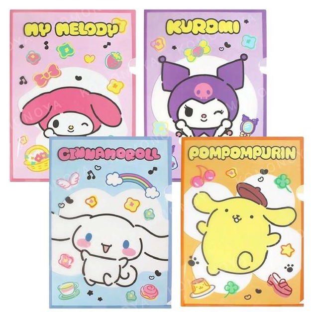 Sanrio 三麗鷗 A4 L型資料夾 (動作款) 美樂蒂 布丁狗 大耳狗 酷洛米