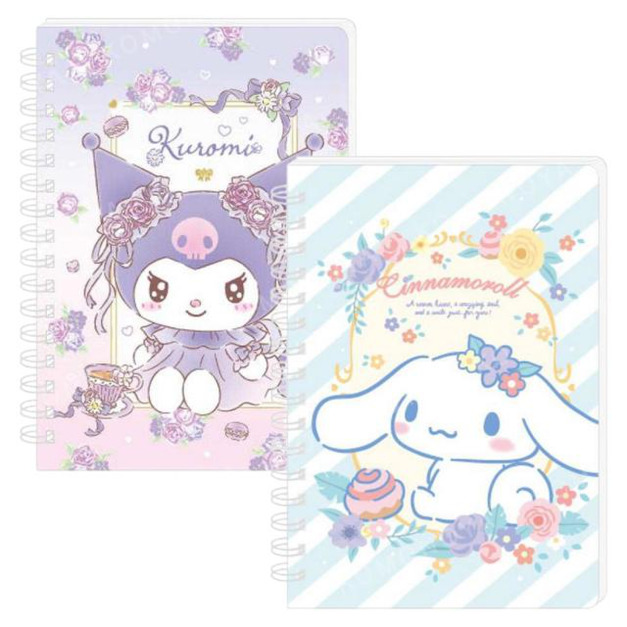 Sanrio 三麗鷗 50K線圈筆記本 (花朵款) 大耳狗 酷洛米