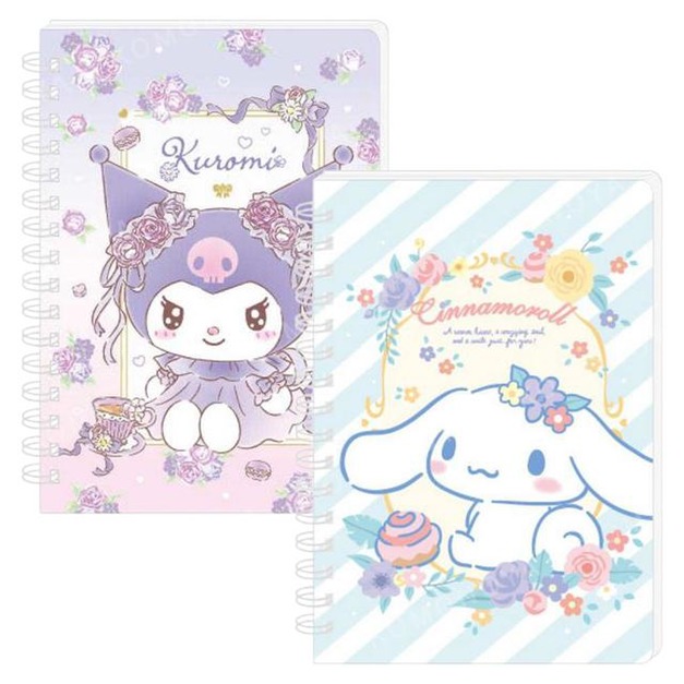 Sanrio 三麗鷗 50K線圈筆記本 (花朵款) 大耳狗 酷洛米