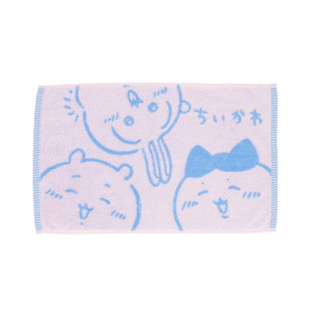 吉伊卡哇 毛巾布腳踏墊 50x30cm (白藍探頭款)