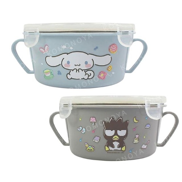 Sanrio 三麗鷗 兒童雙耳不鏽鋼隔熱餐碗 (大臉款) 大耳狗 酷企鵝