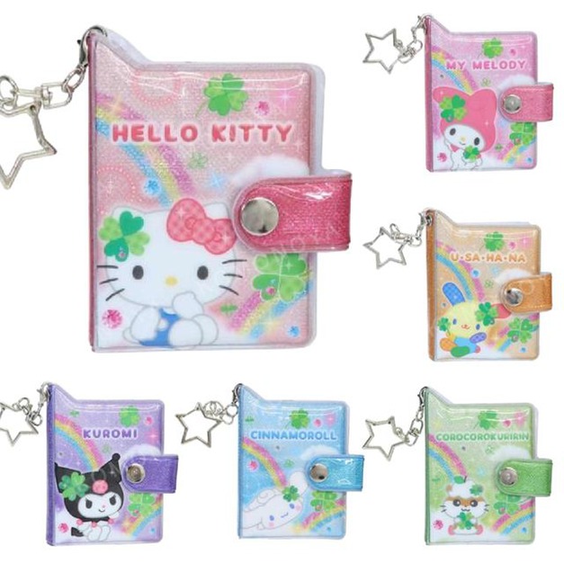 Sanrio 三麗鷗 迷你貼紙簿吊飾 (幸運草款) Kitty 大耳狗 花小兔