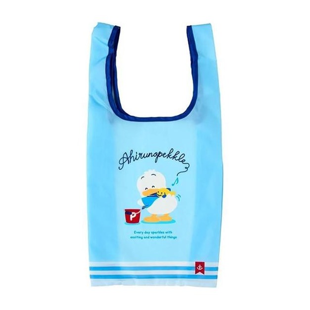 ▲新品特價 Sanrio 三麗鷗 貝克鴨 絨毛玩偶造型環保購物袋 (夏日水手服)