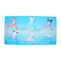 ▲新品特價 Sanrio 三麗鷗 大集合 棉質浴巾 140x75cm (blingbling海豚系列)