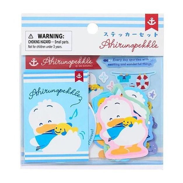 ▲新品特價【預購】Sanrio 三麗鷗 貝克鴨 造型貼紙組 34枚入 (夏日水手服)