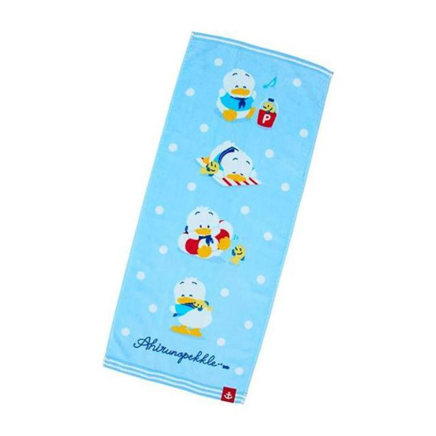 ▲新品特價【預購】Sanrio 三麗鷗 貝克鴨 純棉長毛巾 34x80cm (夏日水手服)
