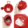 Sanrio 三麗鷗 漆皮圓形零錢包吊飾 (紅/粉款) Kitty 美樂蒂_1