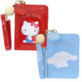 Sanrio 三麗鷗 漆皮伸縮票卡包 (紅/粉款) Kitty 美樂蒂
