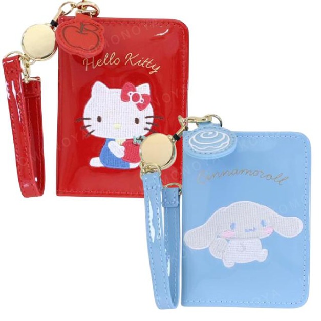 Sanrio 三麗鷗 漆皮伸縮票卡包 (紅/粉款) Kitty 美樂蒂