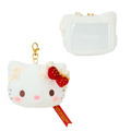 Sanrio 三麗鷗 絨毛造型伸縮票卡零錢包 (草莓鮮奶油蛋糕) Kitty Piano_1