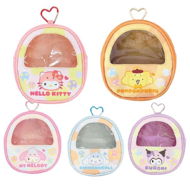 Sanrio 三麗鷗 皮質蛋形玩偶收納包 (恐龍裝扮款) Kitty 美樂蒂 布丁狗 大耳狗