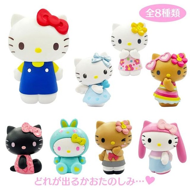 Sanrio 三麗鷗 Hello Kitty PVC造型公仔 全套盲盒8入組 (變裝款)