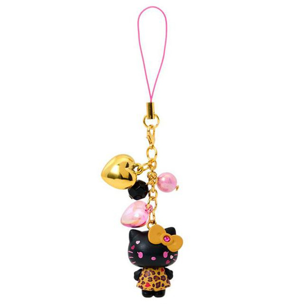 ▲新品特價【預購】Sanrio 三麗鷗 Hello Kitty 手機吊飾 (黑 澀谷辣妹華麗MAX)