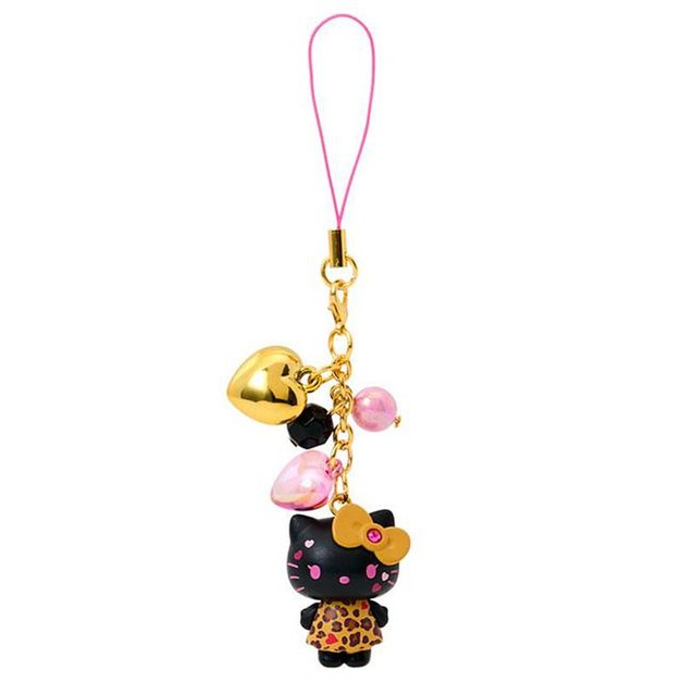▲新品特價【預購】Sanrio 三麗鷗 Hello Kitty 手機吊飾 (黑 澀谷辣妹華麗MAX)