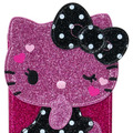 ▲新品特價 Sanrio 三麗鷗 Hello Kitty 皮質方形摺疊鏡 (桃 澀谷辣妹華麗MAX)_3