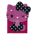 ▲新品特價 Sanrio 三麗鷗 Hello Kitty 皮質方形摺疊鏡 (桃 澀谷辣妹華麗MAX)