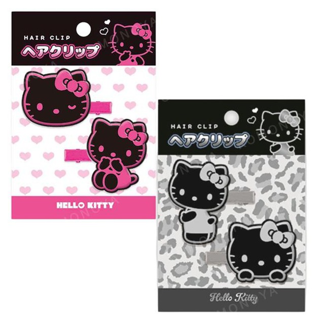 Sanrio 三麗鷗 Hello Kitty 造型髮夾2入組 (黑色款)