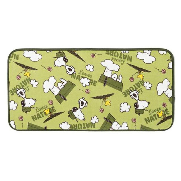 史努比 長方形短絨地墊 90x45cm (綠屋頂款)