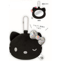 Sanrio 三麗鷗 Hello Kitty 絨毛造型鏡子吊飾 (黑色款)_3