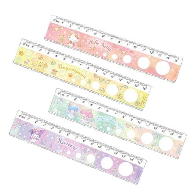 Sanrio 三麗鷗 波浪洞洞尺 15cm Kitty 雙子星 布丁狗 酷洛米