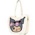 Sanrio 三麗鷗 棉質造型肩背袋 (曬黑扶桑花款) Kitty 酷洛米_2