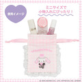 ▲新品特價 Sanrio 三麗鷗 x 粧美堂 蜜糖邦尼 白兔 荷葉邊造型束口袋 (夢幻幽靈甜點屋)_2