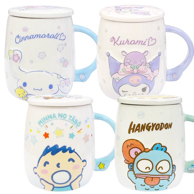 Sanrio 三麗鷗 陶瓷馬克杯附蓋 大寶 人魚漢頓 大耳狗 酷洛米