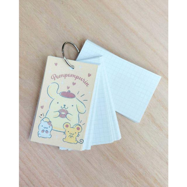 Sanrio 三麗鷗 布丁狗 方格單字卡便條本 (黃甜甜圈款)