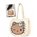 Sanrio 三麗鷗 棉質造型肩背袋 (曬黑扶桑花款) Kitty 酷洛米_3