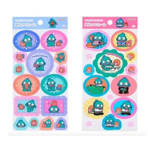 Sanrio 三麗鷗 人魚漢頓 螢光造型貼紙組 (復古款)