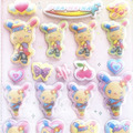 Sanrio 三麗鷗 花小兔 植絨立體貼紙組 (彩虹櫻桃款)_1