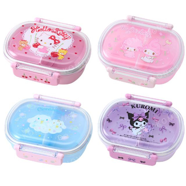 Sanrio 三麗鷗 透明雙扣便當盒 360ml (2026新生活) Kitty 美樂蒂 大耳狗 酷洛米
