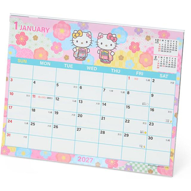 ▲新品特價 Sanrio 三麗鷗 Hello Kitty 2027 透明支架桌曆
