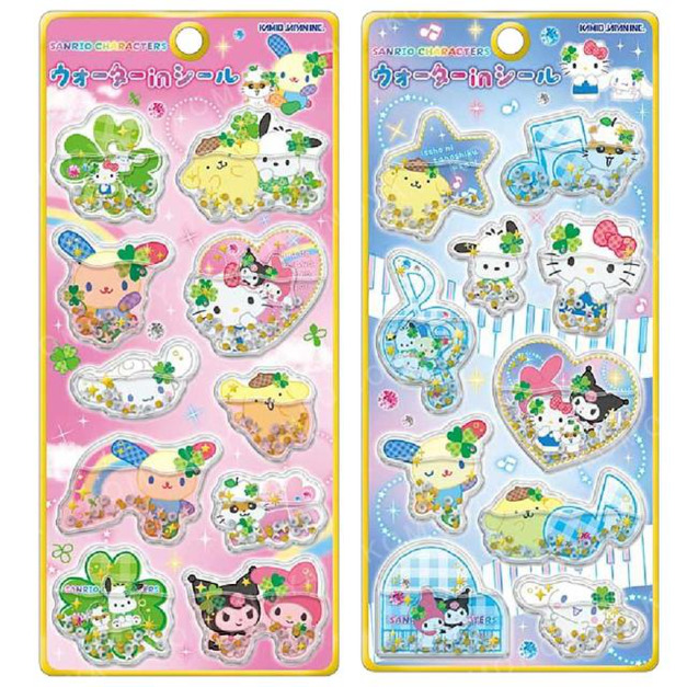 Sanrio 三麗鷗 大集合 流沙造型貼紙組 (幸運草款)