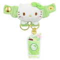 Sanrio 三麗鷗 Hello Kitty 絨毛造型背帶鑰匙扣環 包掛 (抹茶甜點款)_1