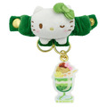 Sanrio 三麗鷗 Hello Kitty 絨毛造型背帶鑰匙扣環 包掛 (抹茶甜點款)_2