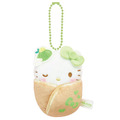 Sanrio 三麗鷗 Hello Kitty 絨毛玩偶吊飾 (抹茶甜點襁褓款)_1