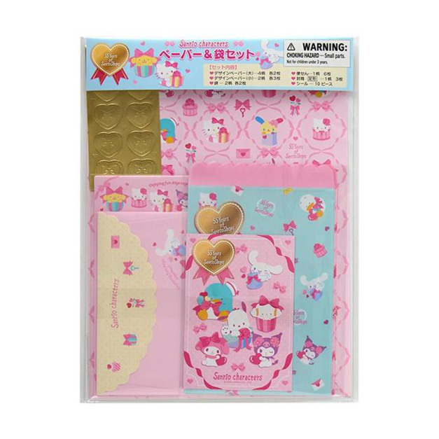 ▲新品特價【預購】Sanrio 三麗鷗 大集合 信封信紙組 (55週年禮物系列)