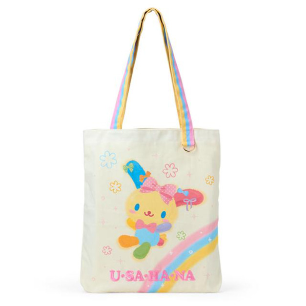 ▲新品特價 Sanrio 三麗鷗 花小兔 棉質直式肩背袋 (最喜歡的Usahana)