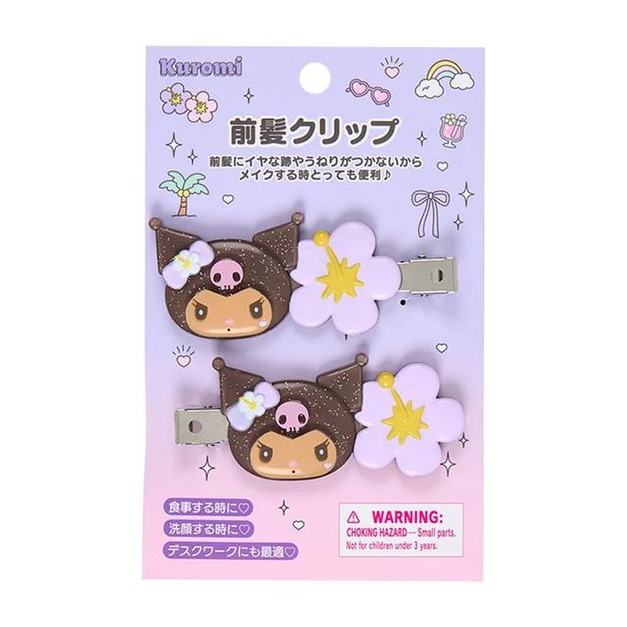 ▲新品特價【預購】Sanrio 三麗鷗 酷洛米 造型髮夾2入組 (閃閃發亮的夏日泳池)