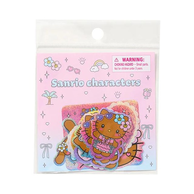 ▲新品特價【預購】Sanrio 三麗鷗 大集合 造型貼紙組 20枚入 (閃閃發亮的夏日泳池)