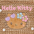 ▲新品特價 Sanrio 三麗鷗 Hello Kitty 編織拉鍊化妝包 (閃閃發亮的夏日泳池)_3