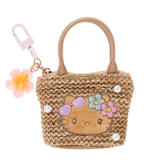 ▲新品特價 Sanrio 三麗鷗 Hello Kitty 編織零錢包吊飾 (閃閃發亮的夏日泳池)