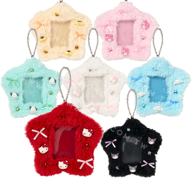 ⭐獨家特價 Sanrio 三麗鷗 造型拍立得小卡套 (絨毛星星 偶像應援) Kitty 美樂蒂 布丁狗 大耳狗 恰咪