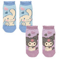 Sanrio 三麗鷗 成人絨毛短襪 23-25cm (愛心/點點款) Kitty 雙子星 酷洛米_4