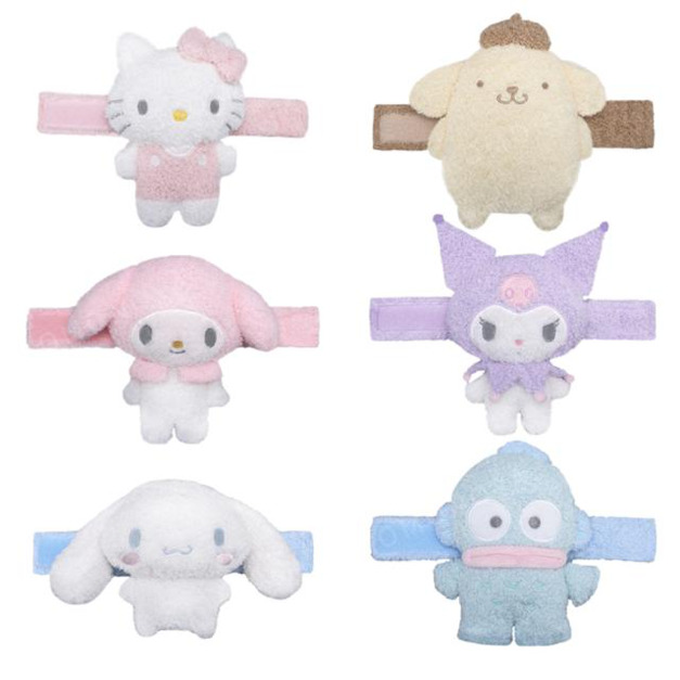 Sanrio 三麗鷗 絨毛玩偶扣環 (毛絨絨款) Kitty 大耳狗 布丁狗 美樂蒂