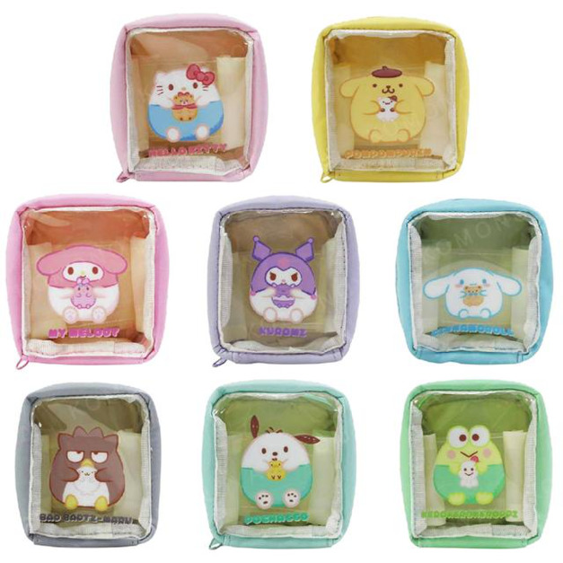 Sanrio 三麗鷗 方形窗口收納包 (圓滾滾款) Kitty 美樂蒂 布丁狗 大耳狗